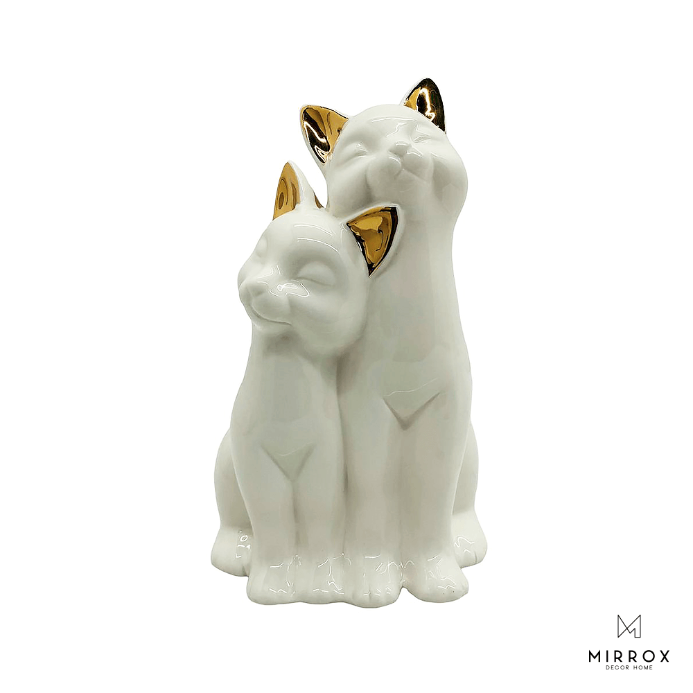 Gato decor. 22.5x14x11.5 cm.