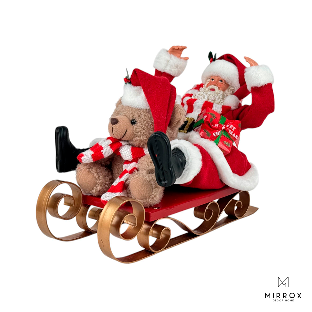 Santa c/trineo 24 cm.
