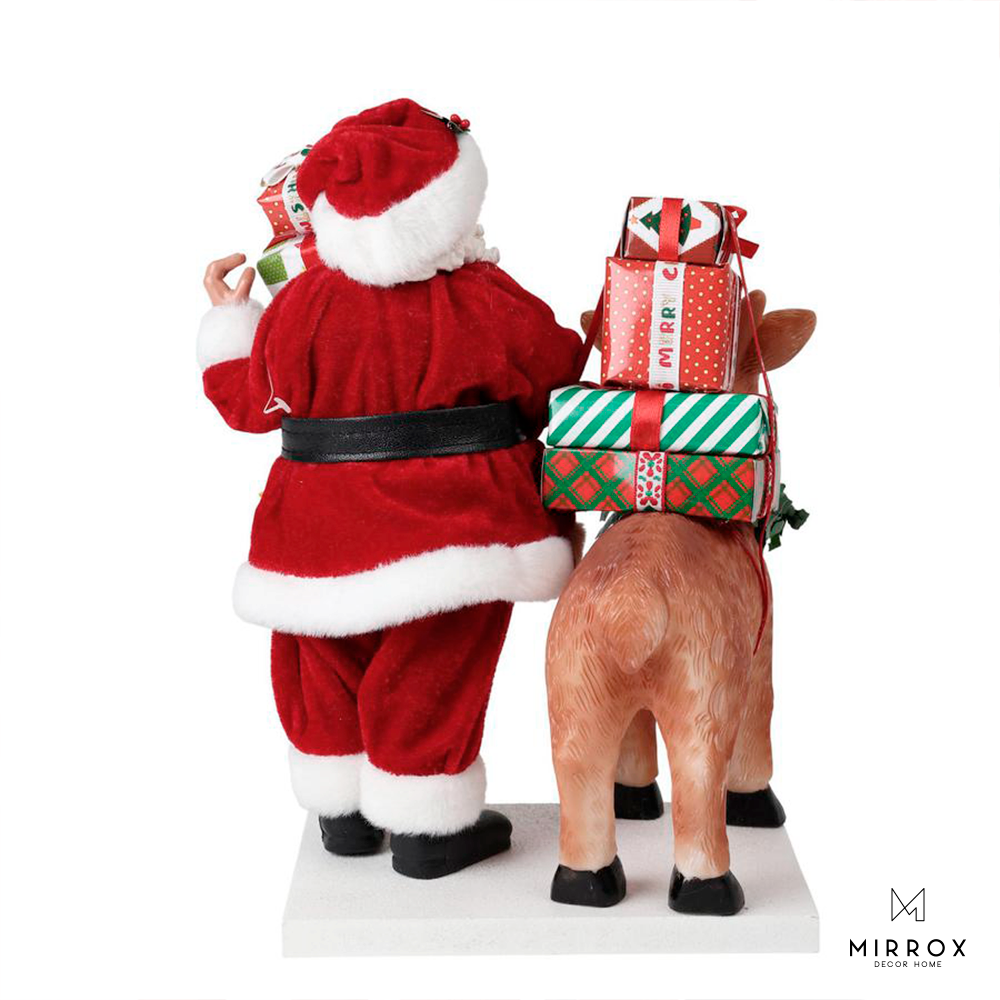 Santa c/reno/regalos 27 cm. - Imagen 4