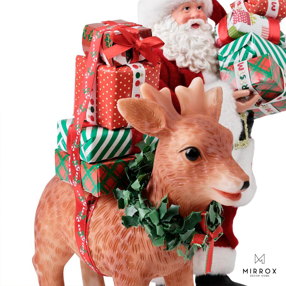 Santa c/reno/regalos 27 cm. - Imagen 3