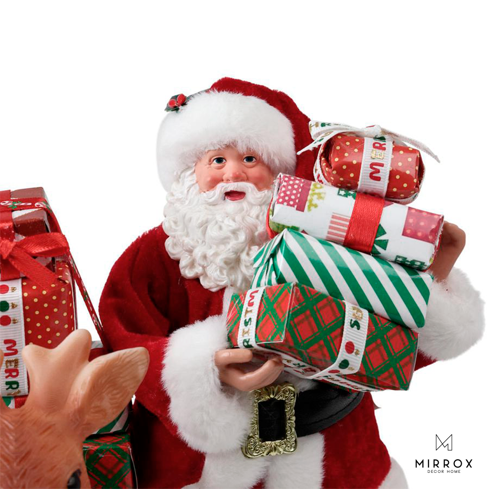 Santa c/reno/regalos 27 cm. - Imagen 2